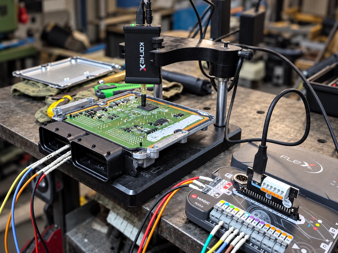 KORHEX on the open Bosch MD1CS089 from the Deutz 5080 D with the FLEX system connected